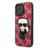 Karl Lagerfeld KLHCP13LPMNIKPI Hardcase Monogram Ikonik Patch for iPhone 13 Pro / 13 6,1" / red