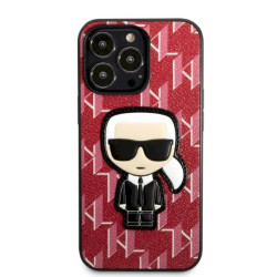 Karl Lagerfeld KLHCP13LPMNIKPI Hardcase Monogram Ikonik Patch for iPhone 13 Pro / 13 6,1" / red