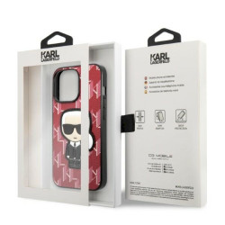 Karl Lagerfeld KLHCP13LPMNIKPI Hardcase Monogram Ikonik Patch for iPhone 13 Pro / 13 6,1" / red
