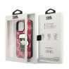 Karl Lagerfeld KLHCP13LPMNIKPI Hardcase Monogram Ikonik Patch for iPhone 13 Pro / 13 6,1" / red