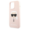 Karl Lagerfeld KLHCP13LSLKHLP Hardcase Silicone Karl`s for iPhone 13 Pro / 13 6,1" / light pink