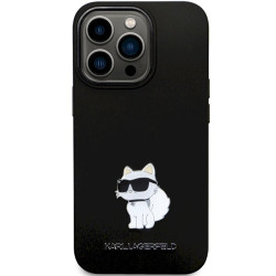 Karl Lagerfeld KLHCP13LSMHCNPK Hardcase Silicone C Metal Pin for iPhone 13 Pro / 13 6.1" / black