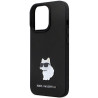 Karl Lagerfeld KLHCP13LSMHCNPK Hardcase Silicone C Metal Pin for iPhone 13 Pro / 13 6.1" / black