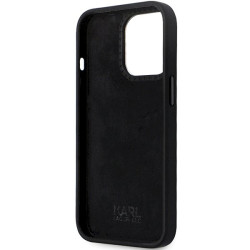 Karl Lagerfeld KLHCP13LSMHCNPK Hardcase Silicone C Metal Pin for iPhone 13 Pro / 13 6.1" / black