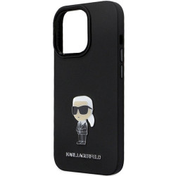 Karl Lagerfeld KLHCP13LSMHKNPK Silicone Ikonik Metal Pin for iPhone 13 Pro / 13 6.1" / black