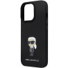 Karl Lagerfeld KLHCP13LSMHKNPK Silicone Ikonik Metal Pin for iPhone 13 Pro / 13 6.1" / black
