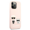 Karl Lagerfeld KLHCP13LSSKCI Silicone Karl Hardcase for iPhone 13 Pro / 13 6,1" / light pink