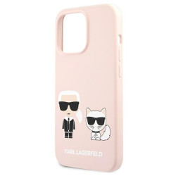 Karl Lagerfeld KLHCP13LSSKCI Silicone Karl Hardcase for iPhone 13 Pro / 13 6,1" / light pink