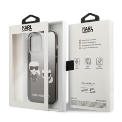 Karl Lagerfeld KLHCP13LTGKCK iPhone 13 Pro / 13 6,1" Hardcase Gradient Ikonik Karl & Cho / black