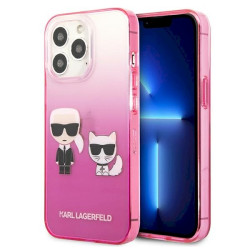 Karl Lagerfeld KLHCP13LTGKCP Hardcase for iPhone 13 Pro / 13 6,1" / pink Gradient Ikonik Karl & Chou
