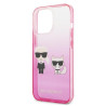 Karl Lagerfeld KLHCP13LTGKCP Hardcase for iPhone 13 Pro / 13 6,1" / pink Gradient Ikonik Karl & Chou