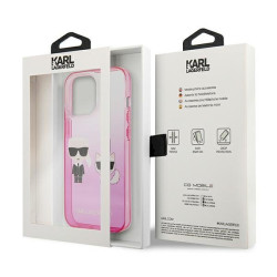 Karl Lagerfeld KLHCP13LTGKCP Hardcase for iPhone 13 Pro / 13 6,1" / pink Gradient Ikonik Karl & Chou
