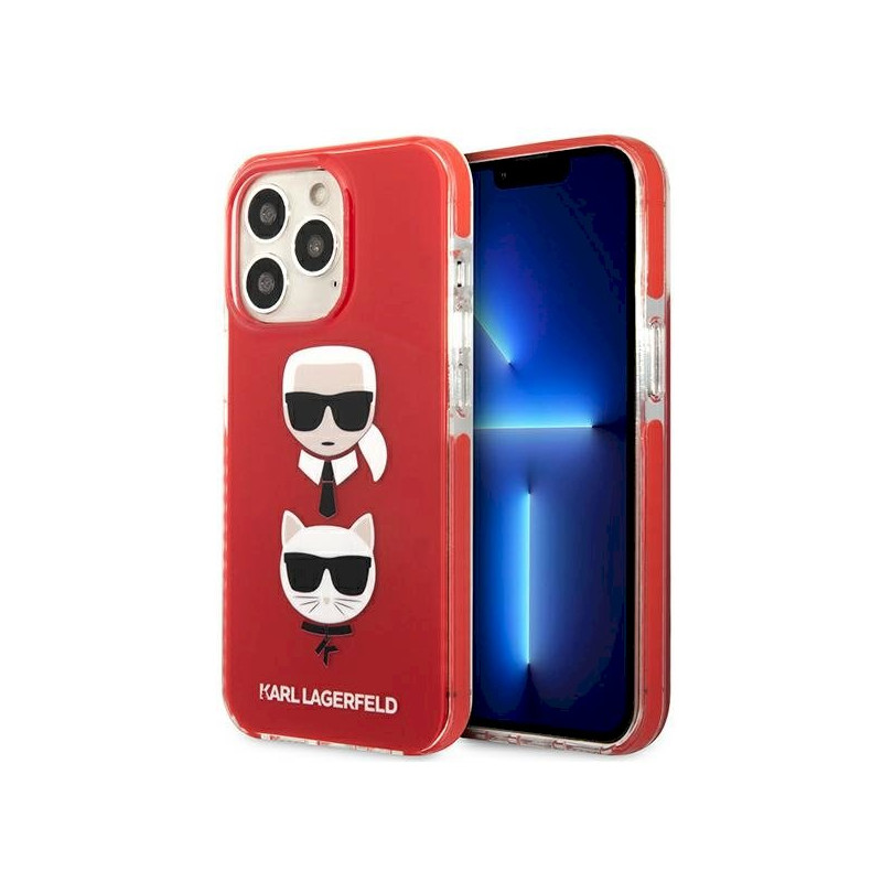 Karl Lagerfeld KLHCP13LTPE2TR iPhone 13 Pro / 13 6,1" hardcase / red Karl&Choupette Head