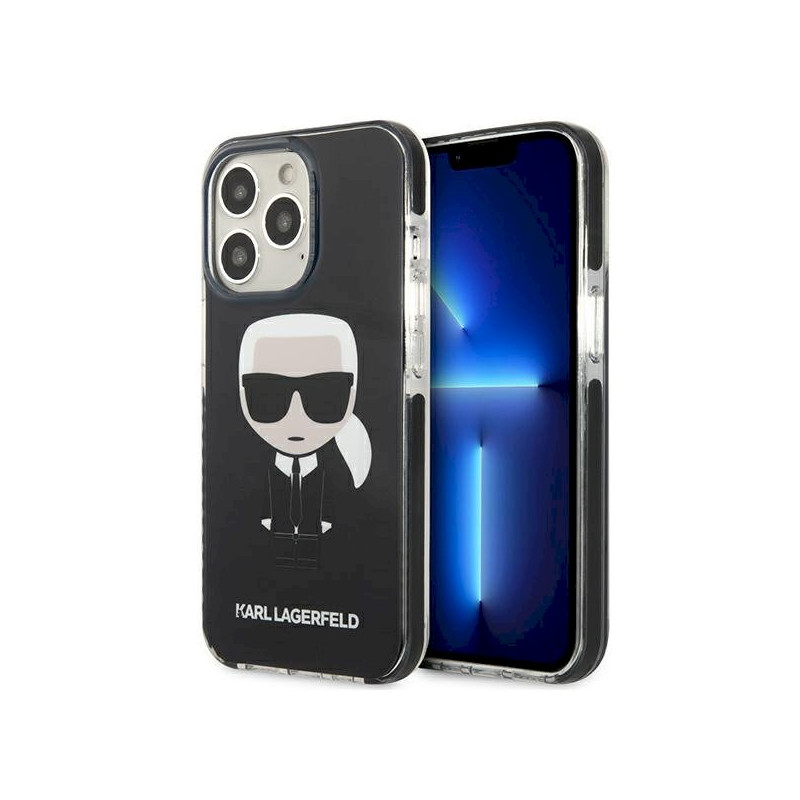 Karl Lagerfeld KLHCP13LTPEIKK Iconik Karl hardcase for iPhone 13 Pro / 13 6.1" / black