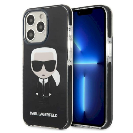 Karl Lagerfeld KLHCP13LTPEIKK Iconik Karl hardcase for iPhone 13 Pro / 13 6.1" / black