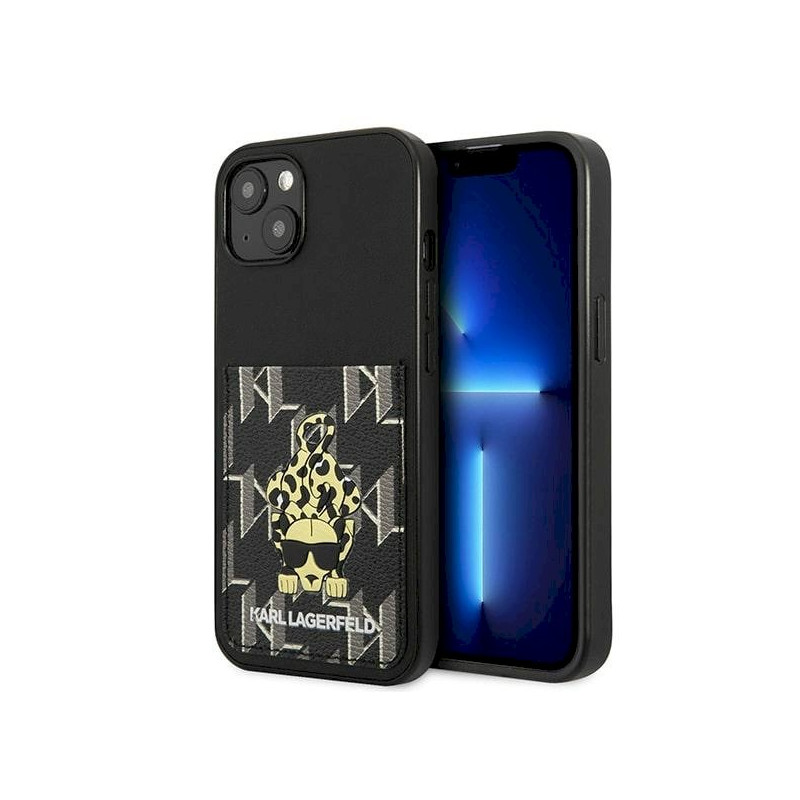 Karl Lagerfeld KLHCP13MCANCNK Karlimals Cardslot Hardcase for iPhone 13/14/15 6,1" / black