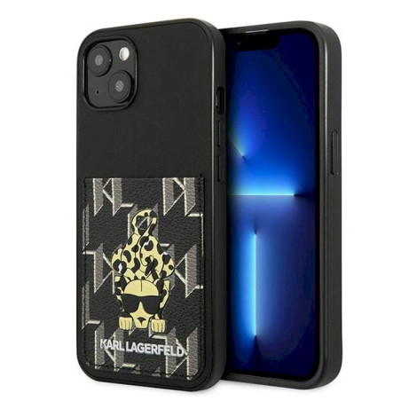 Karl Lagerfeld KLHCP13MCANCNK Karlimals Cardslot Hardcase for iPhone 13/14/15 6,1" / black