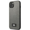 Karl Lagerfeld KLHCP13MSFMP2DG Saffiano Plaque Hardcase for iPhone 13/14/15 6,1" / silver