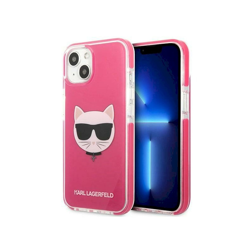 Karl Lagerfeld KLHCP13MTPECPI iPhone 13/14/15 6,1" hardcase fuschia Choupette Head