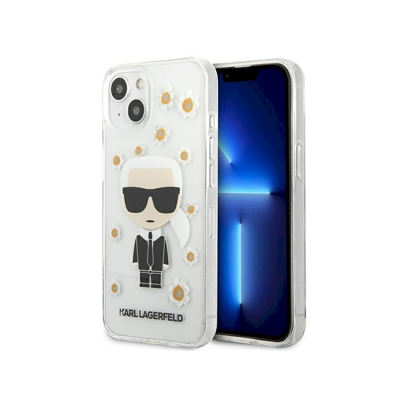 Karl Lagerfeld KLHCP13SHFLT Flower Ikonik Karl Case for iPhone 13 mini 5,4" / transparent
