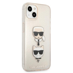Karl Lagerfeld KLHCP13SKCTUGLGO Glitter Karl`s & Choupette Hardcase for iPhone 13 mini 5,4" / gold