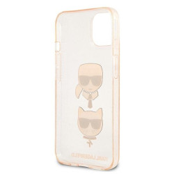 Karl Lagerfeld KLHCP13SKCTUGLGO Glitter Karl`s & Choupette Hardcase for iPhone 13 mini 5,4" / gold
