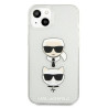 Karl Lagerfeld KLHCP13SKCTUGLS Glitter Karl`s & Choupette Hardcase for iPhone 13 mini 5,4" / silver