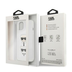 Karl Lagerfeld KLHCP13SKCTUGLS Glitter Karl`s & Choupette Hardcase for iPhone 13 mini 5,4" / silver