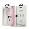 Karl Lagerfeld KLHCP13SKHTUGLP Glitter Karl`s Head Case for iPhone 13 mini 5,4" / pink