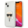 Karl Lagerfeld KLHCP13SKHTUGLS Hardcase Glitter Karl`s Head for iPhone 13 mini 5,4" / silver