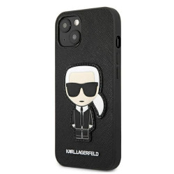 Karl Lagerfeld KLHCP13SOKPK Saffiano Ikonik Karl`s Patch Hardcase for iPhone 13 mini 5,4" / black