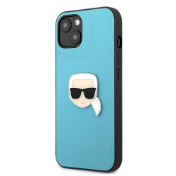 Karl Lagerfeld KLHCP13SPKMB Leather Ikonik Karl`s Head Me for iPhone 13 mini 5.4" / blue