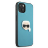Karl Lagerfeld KLHCP13SPKMB Leather Ikonik Karl`s Head Me for iPhone 13 mini 5.4" / blue