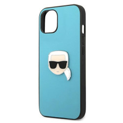 Karl Lagerfeld KLHCP13SPKMB Leather Ikonik Karl`s Head Me for iPhone 13 mini 5.4" / blue