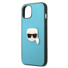 Karl Lagerfeld KLHCP13SPKMB Leather Ikonik Karl`s Head Me for iPhone 13 mini 5.4" / blue