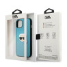 Karl Lagerfeld KLHCP13SPKMB Leather Ikonik Karl`s Head Me for iPhone 13 mini 5.4" / blue