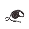 Flexi New Classic L automatinis pavadys juodas, 8 m, juostelė