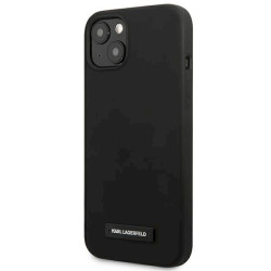 Karl Lagerfeld KLHCP13SSLMP1K Silicone Plaque for iPhone 13 mini 5,4" / black