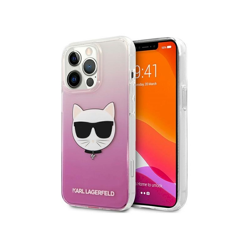 Karl Lagerfeld KLHCP13XCTRP Choupette Head Hardcase for iPhone 13 Pro Max 6,7" / pink