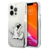 Karl Lagerfeld KLHCP13XGCFS Liquid Glitter Choupette F Case for iPhone 13 Pro Max 6,7" / silver
