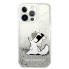 Karl Lagerfeld KLHCP13XGCFS Liquid Glitter Choupette F Case for iPhone 13 Pro Max 6,7" / silver