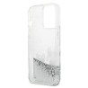Karl Lagerfeld KLHCP13XGKCS Liquid Glitter Karl&Choupette Hardcase for iPhone 13 Pro Max 6.7" / silver