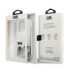 Karl Lagerfeld KLHCP13XGKCS Liquid Glitter Karl&Choupette Hardcase for iPhone 13 Pro Max 6.7" / silver