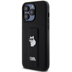 Karl Lagerfeld KLHCP13XGSACHPK Gripstand Saffiano Choupe Case for iPhone 13 Pro Max 6.7" / black