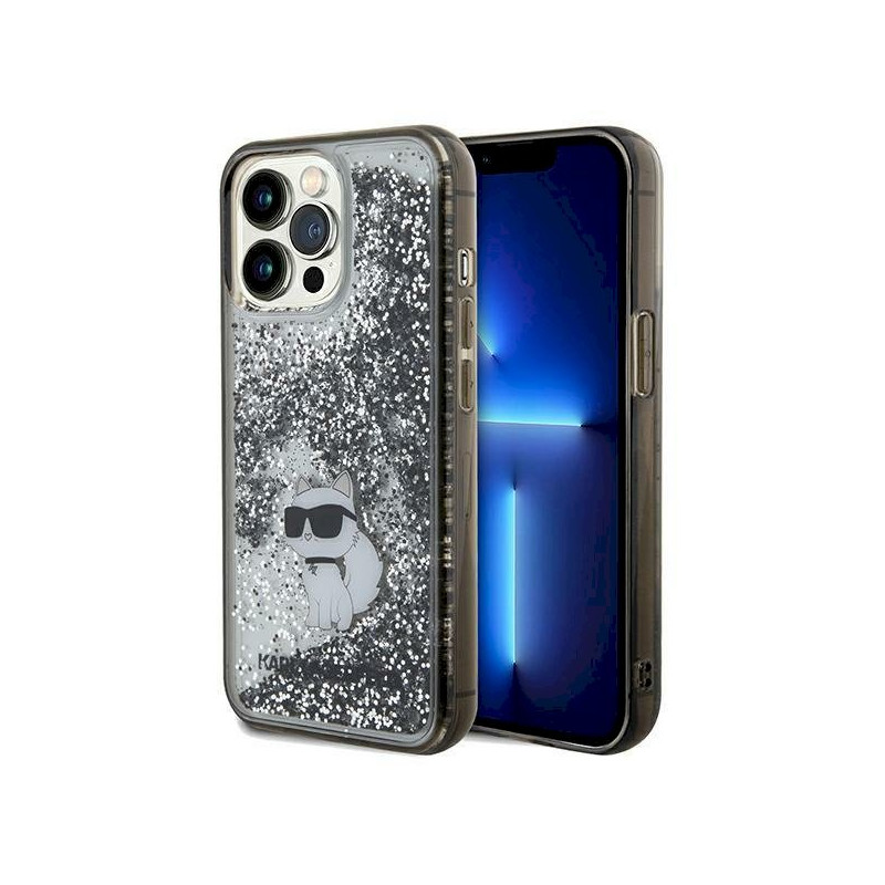Karl Lagerfeld KLHCP13XLKCNSK Liquid Glitter Choupette Case for iPhone 13 Pro Max 6.7" / transparent