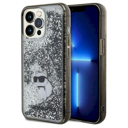 Karl Lagerfeld KLHCP13XLKCNSK Liquid Glitter Choupette Case for iPhone 13 Pro Max 6.7" / transparent