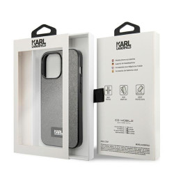 Karl Lagerfeld KLHCP13XSFMP2DG Saffiano Plaque Hardcase for iPhone 13 Pro Max 6,7" / silver