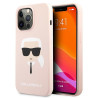 Karl Lagerfeld KLHCP13XSLKHLP Hardcase Silicone Karl`s for iPhone 13 Pro Max 6,7" / light pink