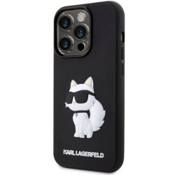 Karl Lagerfeld KLHCP14L3DRKHNK Rubber Choupette 3D Hardcase for iPhone 14 Pro 6.1" / black