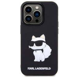 Karl Lagerfeld KLHCP14L3DRKHNK Rubber Choupette 3D Hardcase for iPhone 14 Pro 6.1" / black